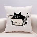 4Black Cat / 35X35cm Pillowcase