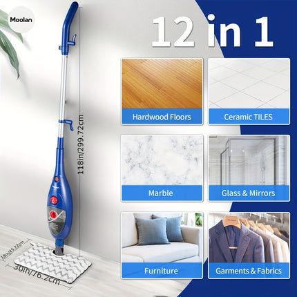 Floors 12 In 1 Steam Mop, Detachable Handheld Steamer Mop, Multipurpose Steam Cleaner