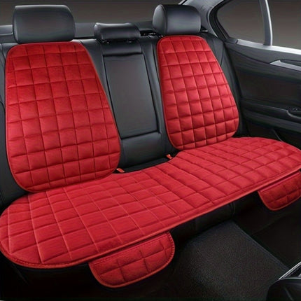 Car Seat Cushion with Crystal Plush Backrest, Suitable for All Seasons, Providing Warmth And Comfort