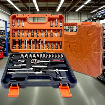 53/151pcs High-Quality Ultimate Edition Ratchet Wrench Multi-Function Tool Set - Professional Automotive Repair