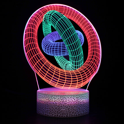 3 Acrylic Plates 3D Night Lights Touch Control Colorful LED Lamp 3D Peacock Animal Light Kids Gift Creative Bedroom Decor