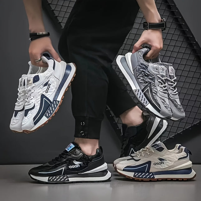 Men's Fashion Thick Sole Running Shoes - Durable & Comfortable for Outdoor Activities, Casual Wear