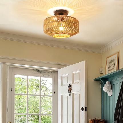 Unique handwoven lamp, ceiling light, holiday gift lamp, elegant bohemian-style chandelier