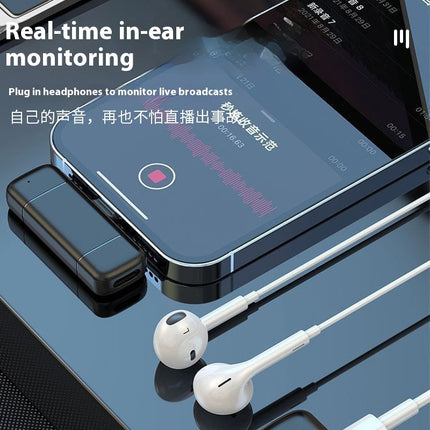 Wireless Collar Clip Microphone Portable Design With Charging Recording