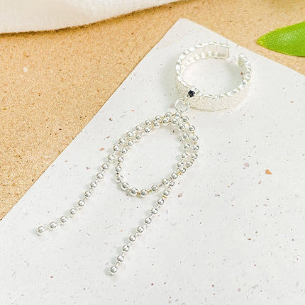 Irregular Lava Tassel Ring For Women