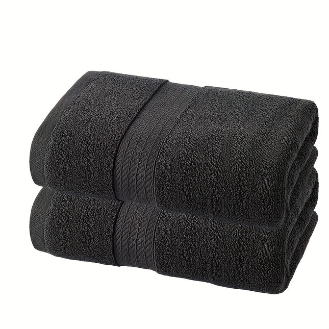 2pcs Washcloth Set 50*100cm/19.7*39.4 Inches, Solid Color Material