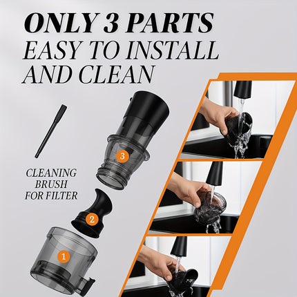 Juicer 55RPM Powerful Motor, High Juice Yield, Easy Cleaning and Operation, Quiet