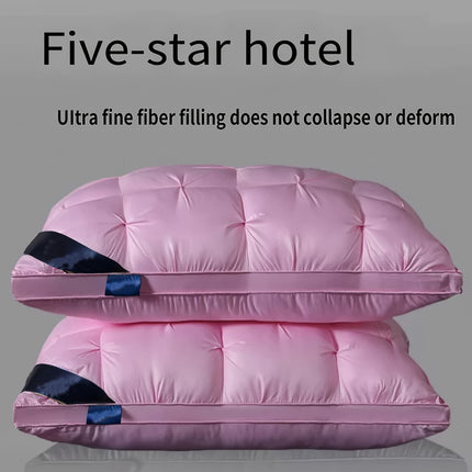 Neck Support Pillow for Sleep - Breathable Bed Pillow with Moisture-Wicking Technology,