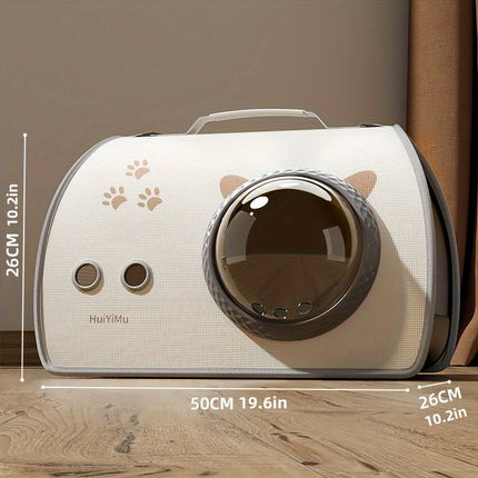 Portable Cat Carrier, Large Capacity Space Cabin, Nylon Soft-Sided Pet Bag with Zipper Closure, Pet Travel Bag for Cats, Outdoor Carrying Case for Small Cats
