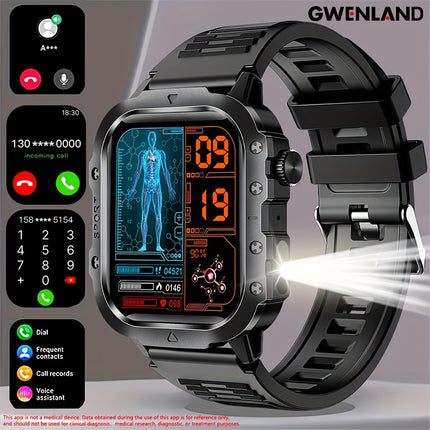 GWENLAND New Smart Watch for Men 5.11 cm Big Screen Display Wireless Make/Answer Call Watch,