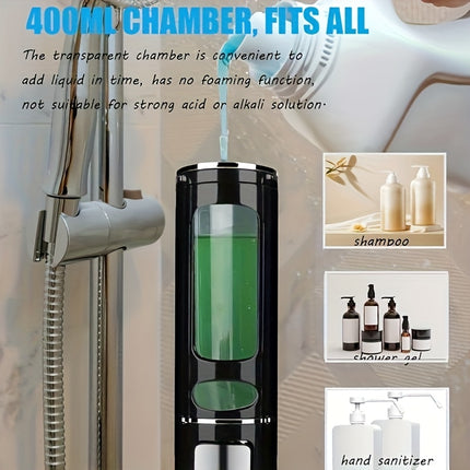 Single Wall-Mounted Hand Soap 400 Ml Transparent Refillable Liquid Lotion Dispenser,