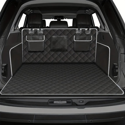 Waterproof Polyester Cargo Liner for Pets - Travel-Friendly Car Trunk Mat with Non-Slip Backing and Side Flaps for Dogs - Durable Vehicle Pet Nest Pad for SUVs and Cars
