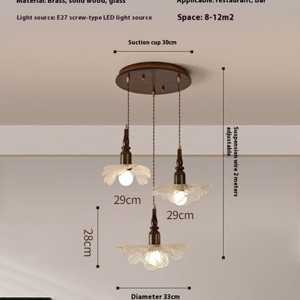 Retro Glass Balcony Aisle Restaurant Small Pendant Lamp