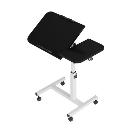 Movable Overbed Table With Wheels, 23.6-37.4in Adjustable Height Overbed Table, Rolling Tray Table,