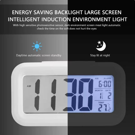Mini Music Digital Alarm Clock Backlight Snooze Mute Calendar Desktop Alaways On Table Clocks Temperature Electronic LED Clocks