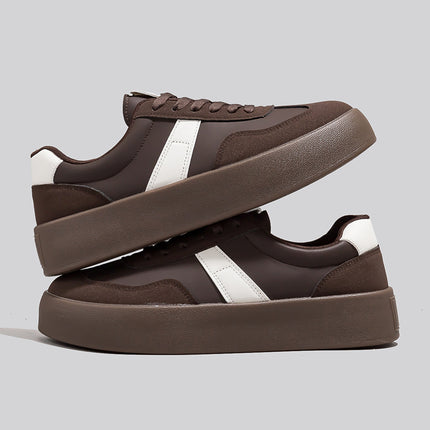 Men's Retro Thick-soled Casual Brown Niche Sneakers