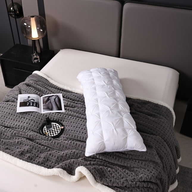 1pc New Twist Flower Design Double Pillow Core, Long-Lasting Support - 118