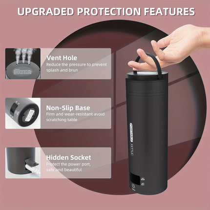 Travel Electric Kettle Portable Small Mini Tea Coffee Kettle Water Boiler, Water Heater