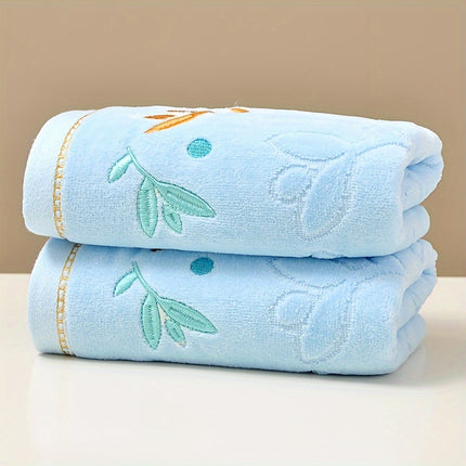 2-Pack SoftTouch Embroidered Cotton Velvet Hand Towels,