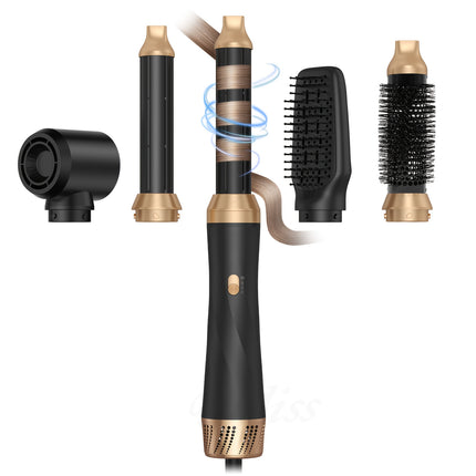 Hair Styler 60000RPM Upgrade Airbrush Hair Dryer Set W/Hair Dryer Brush Left