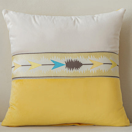 Solid Color Patchwork With Thickened Fabric Pillowcase Cover