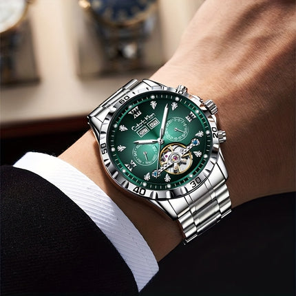 Men'S Automatic Mechanical with Chronograph, Luminescent Hands & Date Display