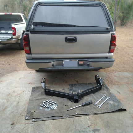 Steel Class 3 Trailer Hitch, 2 Inch Square Receiver, Black, For 1999-2013 Chevrolet Silverado / GMC Sierra 1500, 2001-07 1500HD,1999-2004  2500,selected models (Please Verify Vehicle Application)