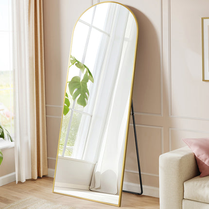 160 X 50 Cm, on Stand, Large Floor-Standing Mirror, Aluminum Alloy Frame, Tempered Glass,