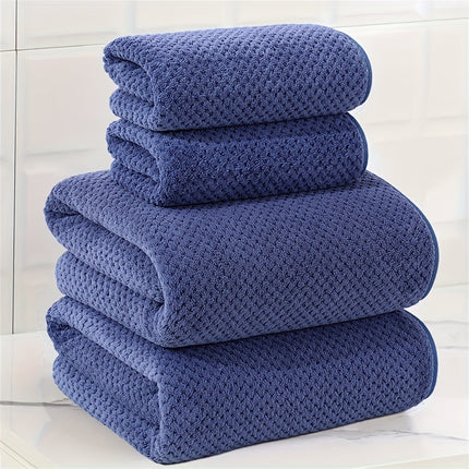 4-Piece Coral Fleece Bath Towel Set