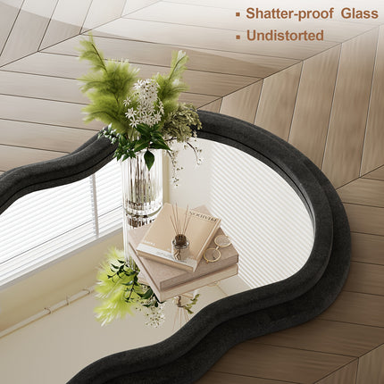 Full-Length Floor Mirror - Full Mirror Full Body Mirror For Bedroom Floor Mirror Full Body Wavy Mirror Extra Large