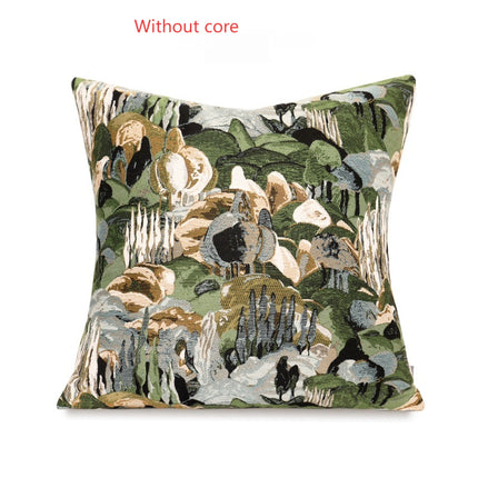French Entry Lux Style Green Forest Sofa Living Room New Chinese Style Pillow