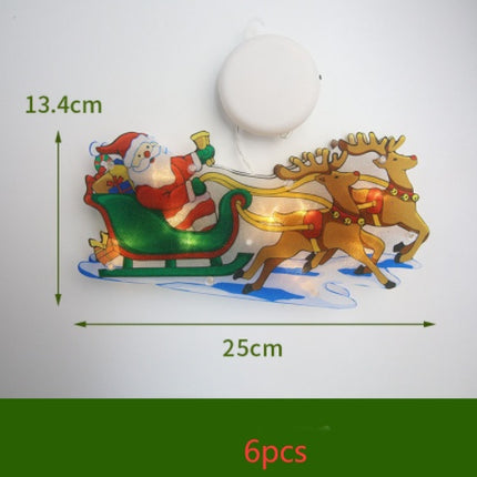 LED Suction Cup Window Hanging Lights Christmas Decoration