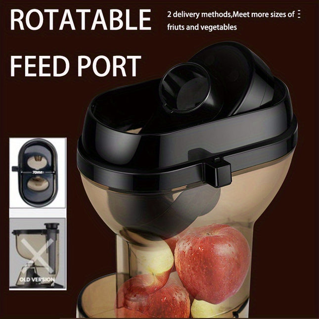1pc Hilton Slow Juicer, Cold Press Juice Extractor, Masticating, Non-Slip Base,