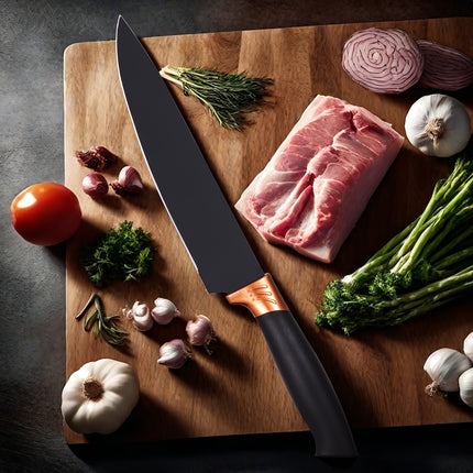 19pcs Modern Black Kitchen Knife & Cuisine Set  Professional Blade Collection with Ergonomic