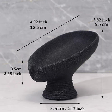 Resin Soap Dish in Wabi-Sabi Style, Available in Four Colors, Showcases a Minimalist
