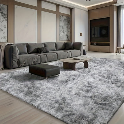 A Soft Polyester Fiber Plush Oval Rug for The Bedroom And Living Room - Can Be Hand Washed