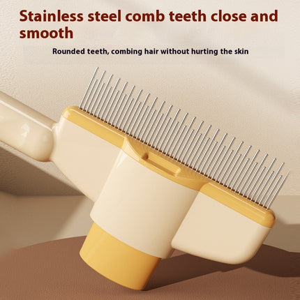 Professional Pet Comb For Dogs And Cats With Release Button Flea Cat Combs