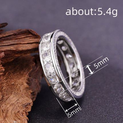 Cool Minimalist Classic Round Zircon Ring