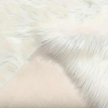 1pc Luxurious Plush Faux Fur Area Rug, Soft Velvet Long Pile, Machine Washable,