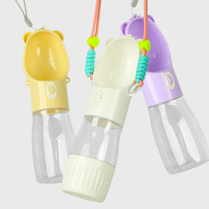 2 In 1 Portable Dog Water Bottle For Small Big Dogs Cat Outdoor