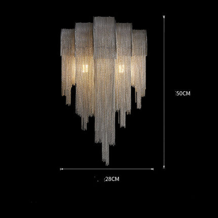 Italian Net Red Aluminum Chain Tassel Wall Lamp