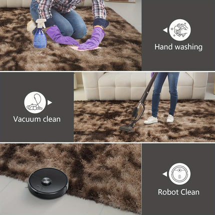 Luxurious Soft Modern Shag Rug for Living Rooms, Bedrooms, Or Dorms, Featuring