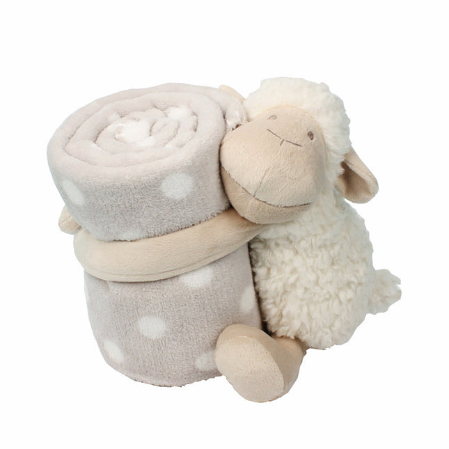 Doll Children's Birthday Gift White Lamb Holding Blanket Baby Toy