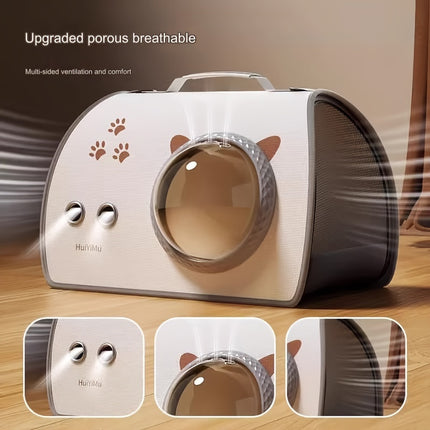 Portable Cat Carrier, Large Capacity Space Cabin, Nylon Soft-Sided Pet Bag with Zipper Closure, Pet Travel Bag for Cats, Outdoor Carrying Case for Small Cats