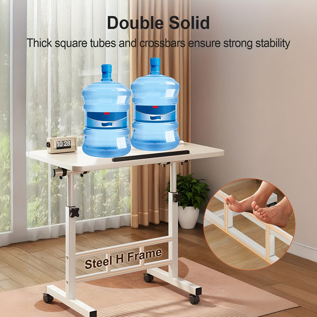 Ergonomic Height-Adjustable Dual-Panel computer Desk with Foldable & 0-90° Angle Adjustment