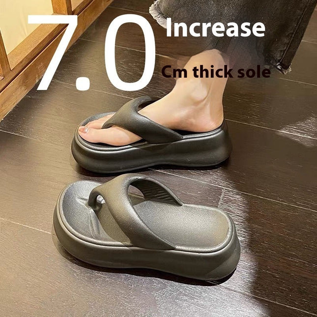 Non-slip Height-increasing Thick-soled Eva Flip-flops Women's Slippers