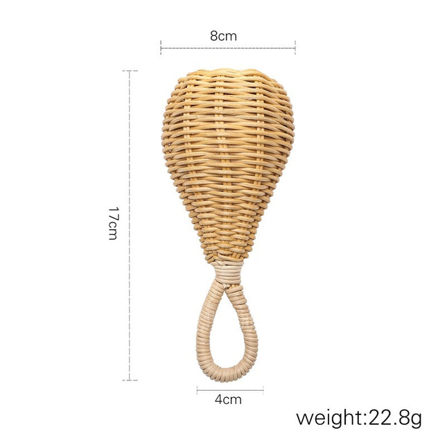 Hand-woven Pear-shaped Baby's Rattle Soothing Baby Grasping Educational Toys
