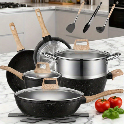 16pcs Pots And Pans Set, Nonstick Cookware Sets