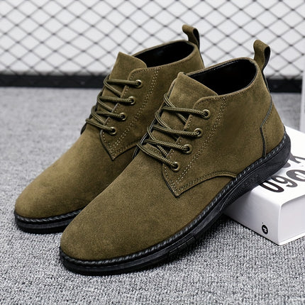 Men'S Casual Lace-Up Loafers - Brown Faux, Soft Sole, Round Toe, Comfortable Walking
