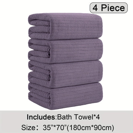 4 Pack Oversized Bath Towels Set, 35"x70" Extra Large Towel Microfiber